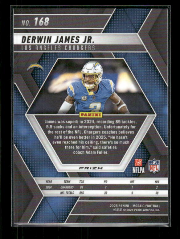 Derwin James Jr. - 2025 Mosaic Football - Green Mosaic