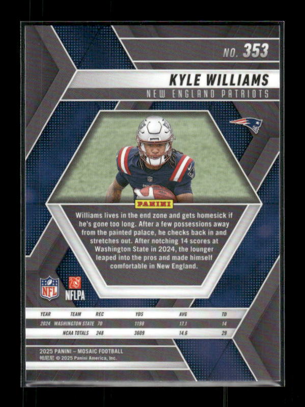 Kyle Williams - 2025 Mosaic Football - Rookie