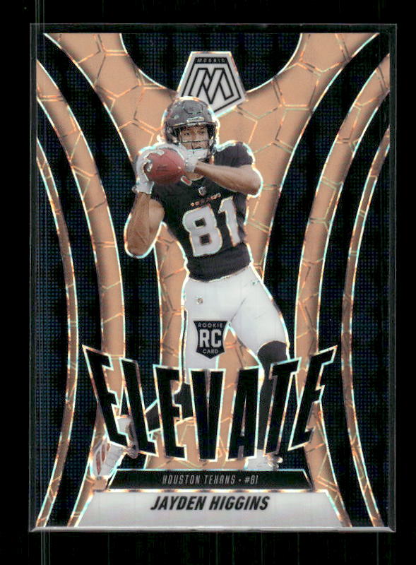 Jayden Higgens - 2025 Mosaic Football - Orange Fluorescent Elevate - Rookie