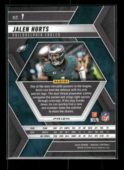 Jalen Hurts - 2025 Mosaic Football - Silver Prizm
