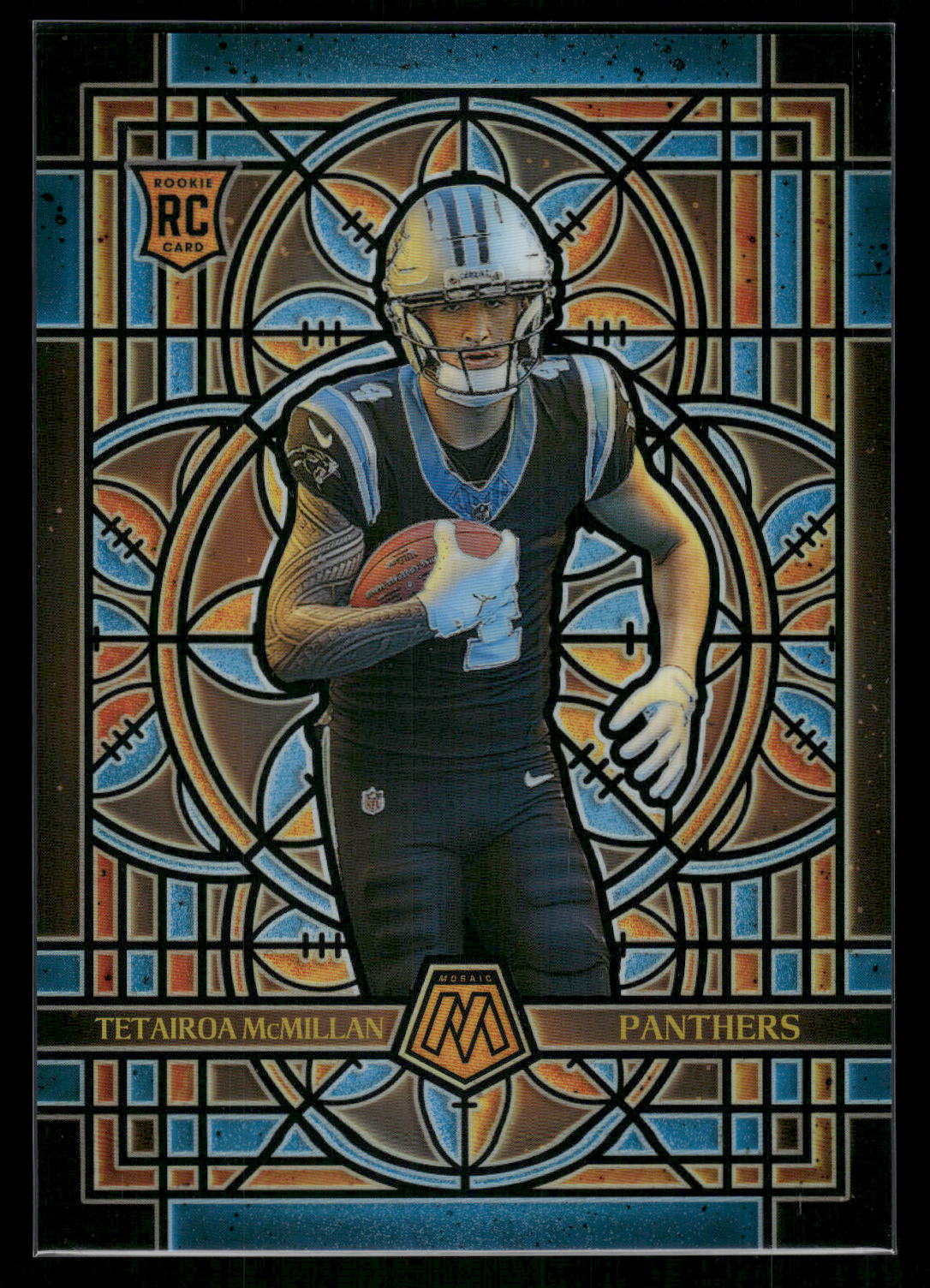 Tetairoa McMillan - 2025 Mosaic Football - Jumbo / Oversized Stained Glass - Rookie