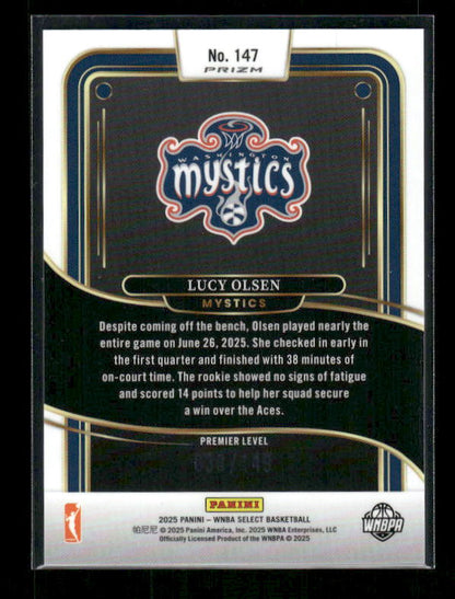 Lucy Olsen - 2025 Select WNBA - Premier Purple Prizm /149 - Rookie