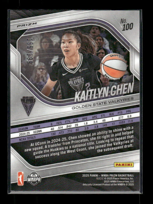 Kaitlyn Chen - 2025 Prizm WNBA - Blue Pulsar /199 - Rookie