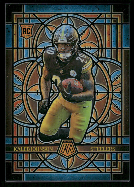 Kaleb Johnson - 2025 Mosaic Football - Jumbo / Oversized Stained Glass - Rookie