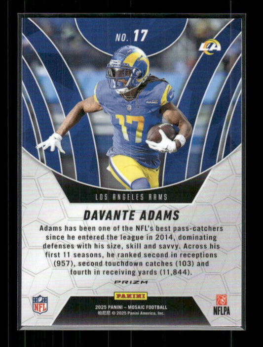 Davante Adams - 2025 Mosaic Football - Green Mosaic Elevate