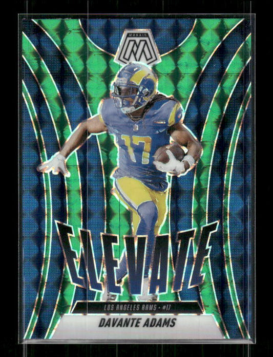 Davante Adams - 2025 Mosaic Football - Green Mosaic Elevate