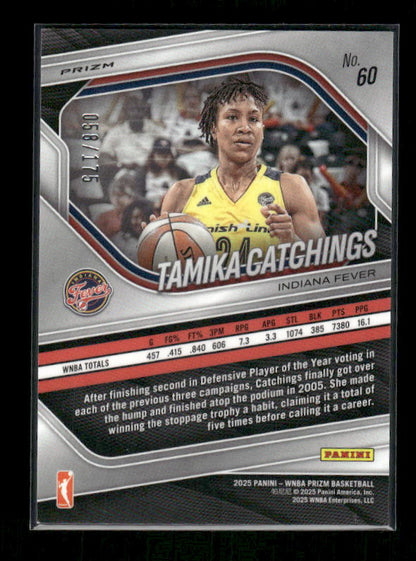 Tamika Catchings - 2025 Prizm WNBA - Purple Seismic /175
