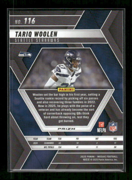 Tariq Woolen - 2025 Mosaic Football - Mosaic Prizm