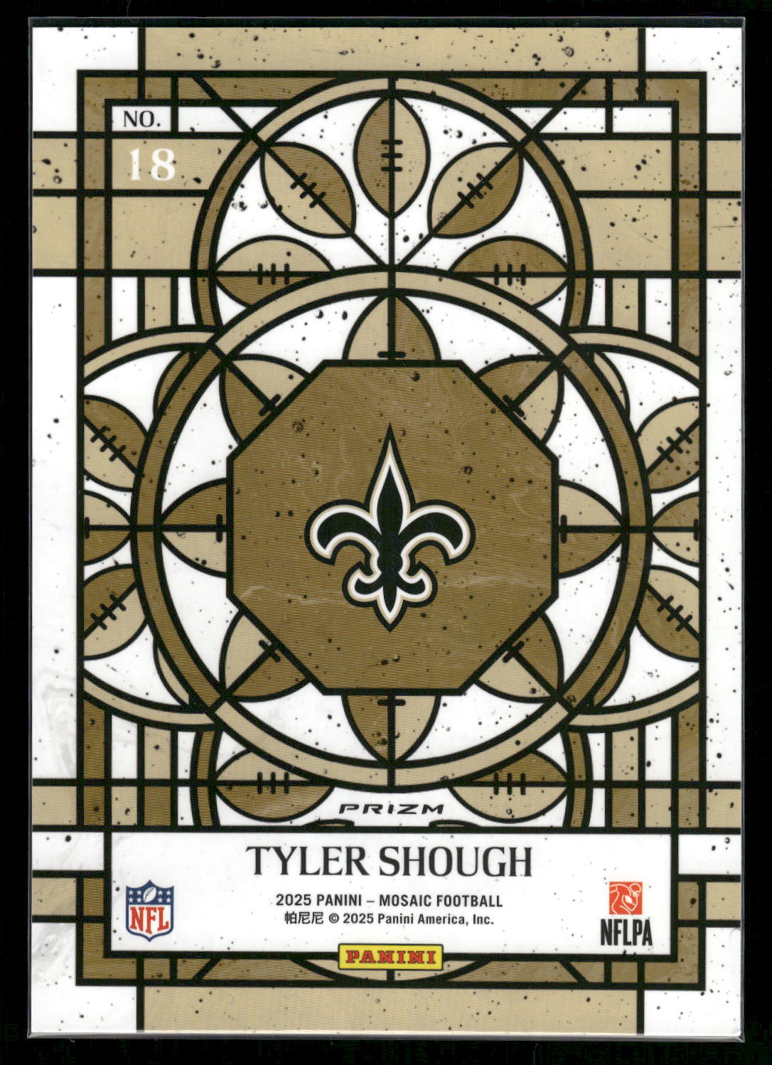 Tyler Shough - 2025 Mosaic Football - Jumbo / Oversized Stained Glass - Rookie