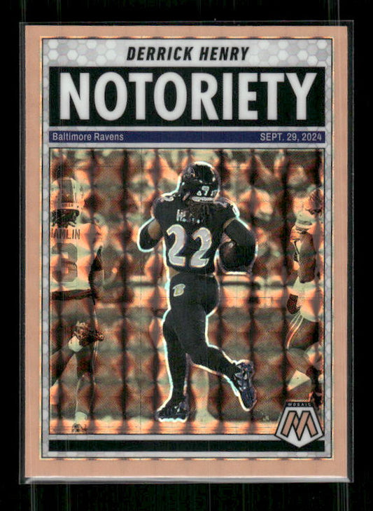 Derrick Henry - 2025 Mosaic Football - Orange Fluorescent Notoriety