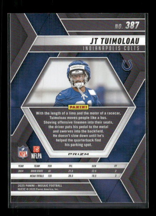 JT Tuimoloau - 2025 Mosaic Football - Green Mosaic - Rookie