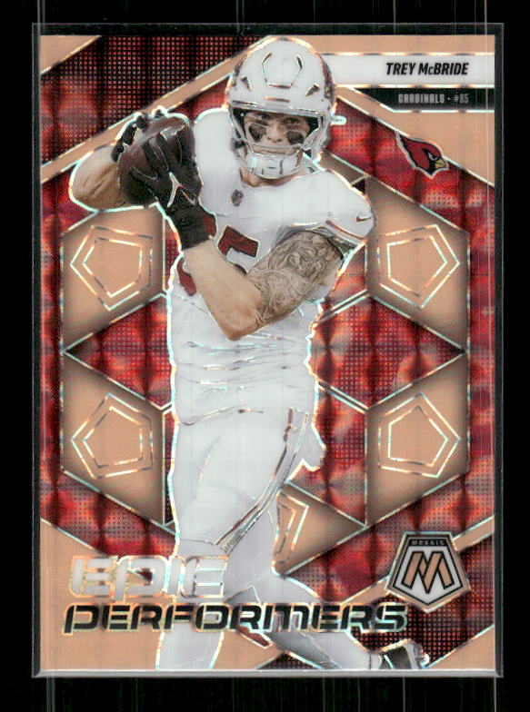 Trey McBride - 2025 Mosaic Football - Orange Fluorescent Epic Performers