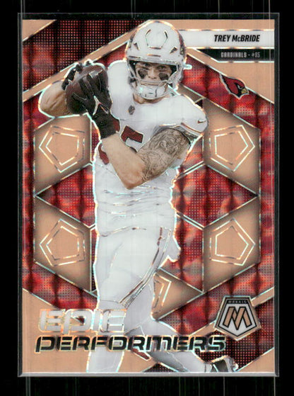 Trey McBride - 2025 Mosaic Football - Orange Fluorescent Epic Performers