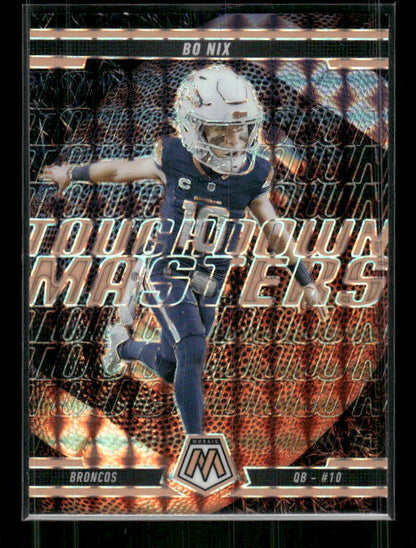 Bo Nix - 2025 Mosaic Football - Orange Fluorescent Touchdown Masters
