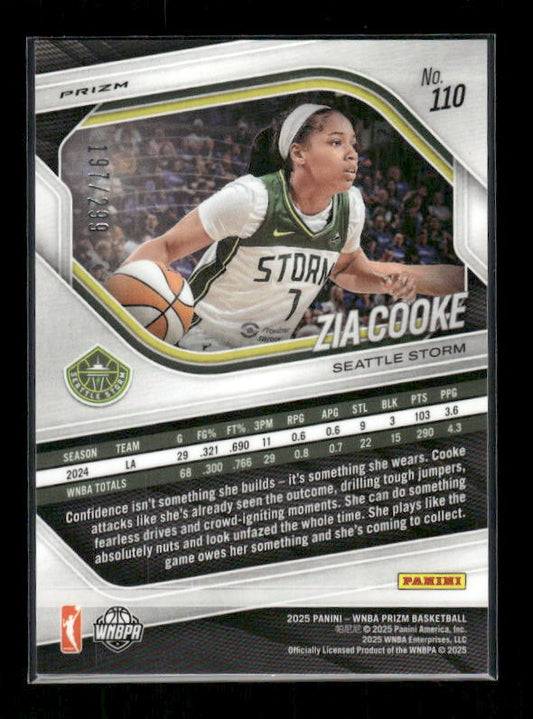 Zia Cooke - 2025 Prizm WNBA - Red Pulsar /299