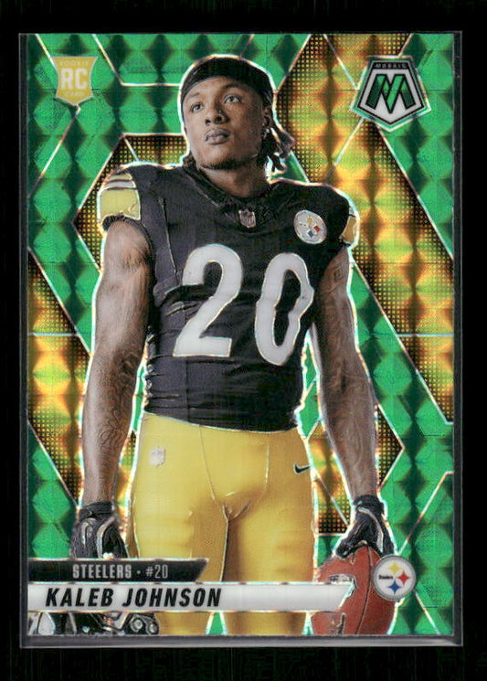 Kaleb Johnson - 2025 Mosaic Football - Green Mosaic - Rookie Variation