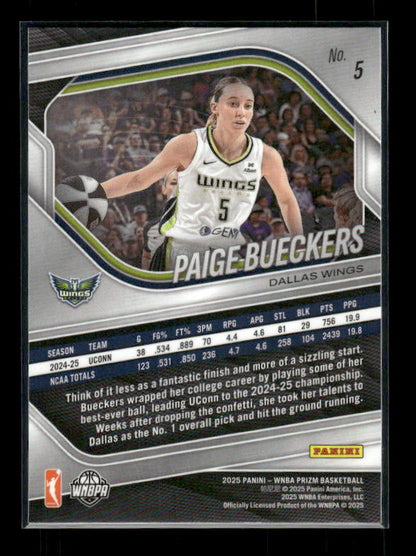 Paige Bueckers - 2025 Prizm WNBA - Rookie