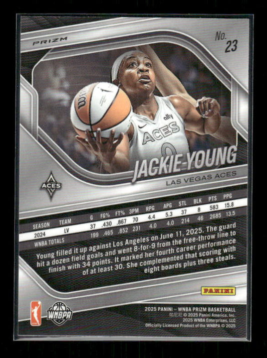 Jackie Young - 2025 Prizm WNBA - WNBA Logo Prizm