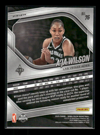 A'Ja Wilson - 2025 Prizm WNBA - Blue Velocity