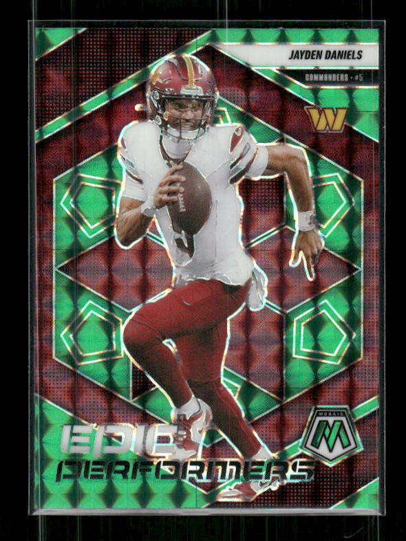 Jayden Daniels - 2025 Mosaic Football - Green Mosaic Epic Performers