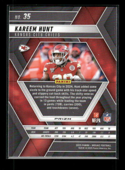 Kareem Hunt - 2025 Mosaic Football - Green Mosaic