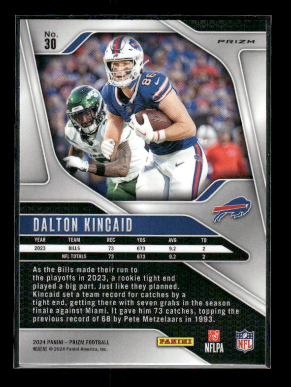 Dalton Kincaid - 2024 Panini Prizm Football - Neon Green Pulsar