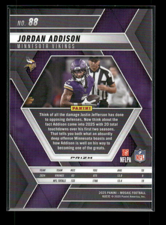 Jordan Addison - 2025 Mosaic Football - Green Mosaic