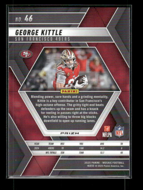 George Kittle - 2025 Mosaic Football - Green Mosaic