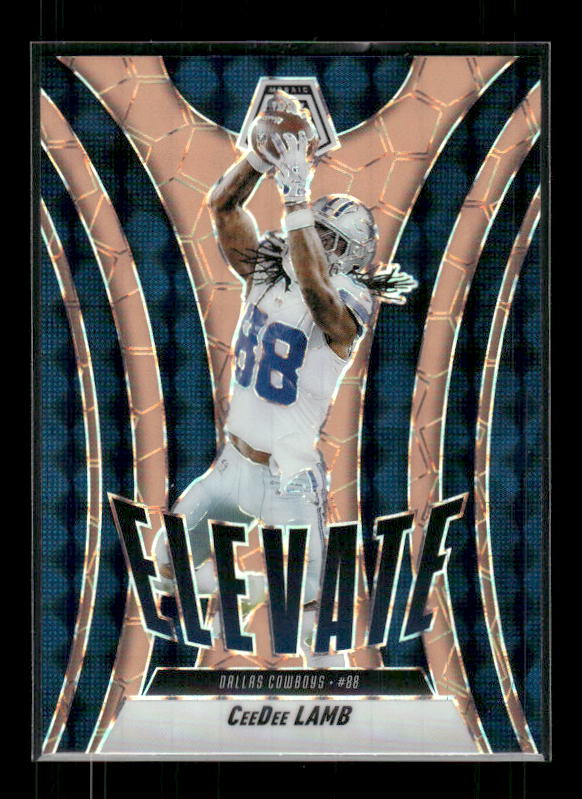 CeeDee Lamb - 2025 Mosaic Football - Orange Fluorescent Elevate