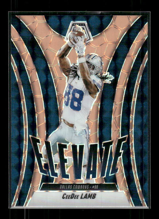 CeeDee Lamb - 2025 Mosaic Football - Orange Fluorescent Elevate