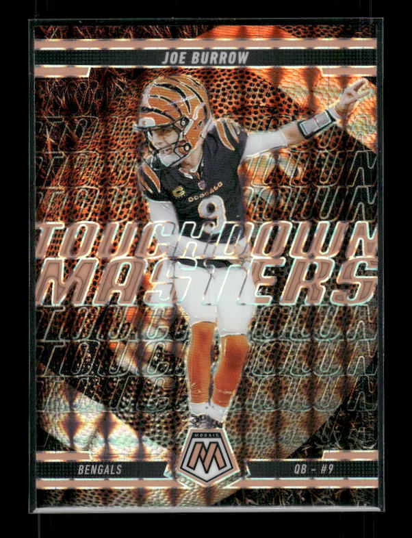 Joe Burrow - 2025 Mosaic Football - Orange Fluorescent Touchdown Masters