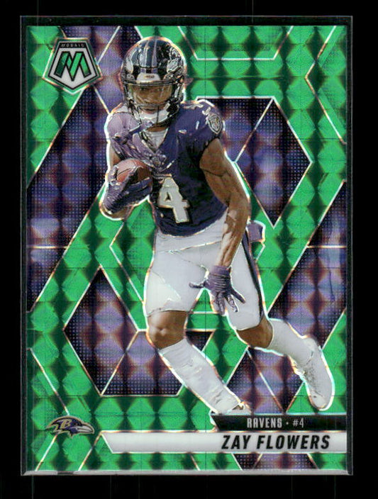 Zay Flowers - 2025 Mosaic Football - Green Mosaic