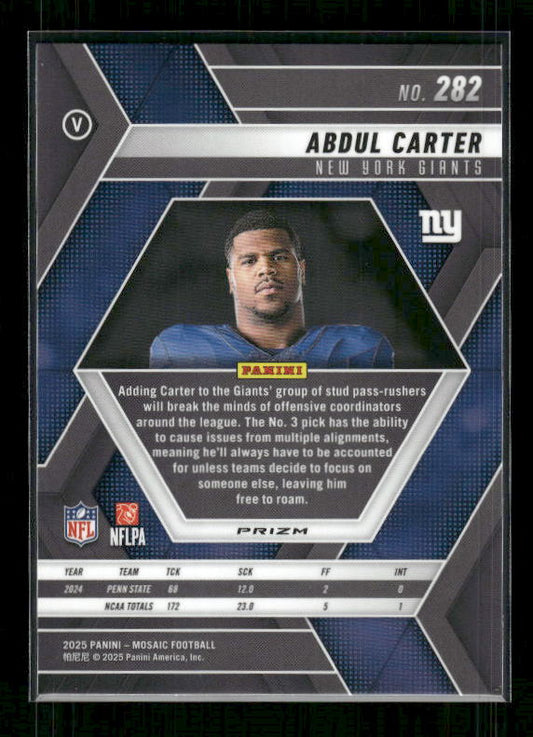 Abdul Carter - 2025 Mosaic Football - Green Mosaic - Rookie Variation