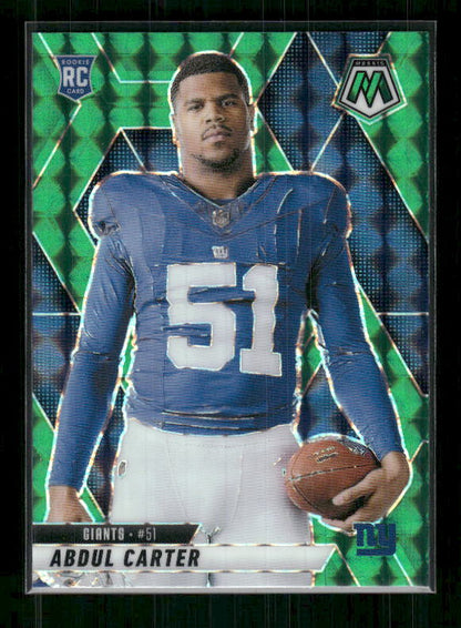 Abdul Carter - 2025 Mosaic Football - Green Mosaic - Rookie Variation