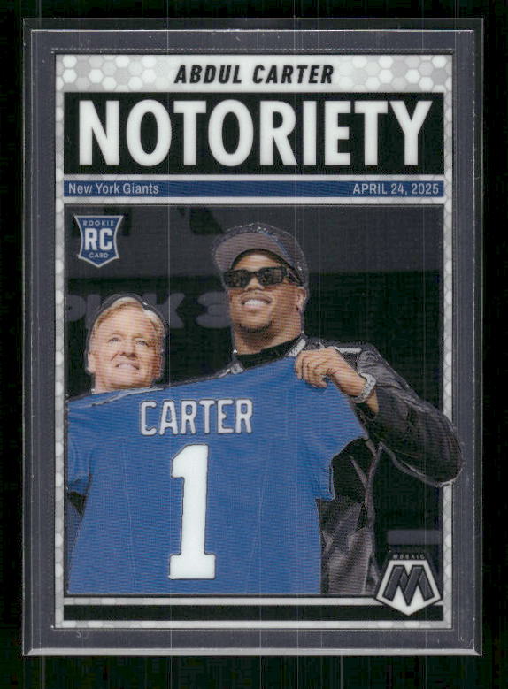 Abdul Carter - 2025 Mosaic Football - Notoriety - Rookie