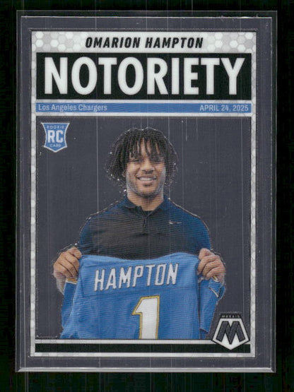 Omarion Hampton - 2025 Mosaic Football - Notoriety - Rookie