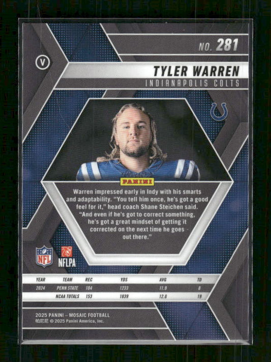 Tyler Warren - 2025 Mosaic Football - Rookie Variation