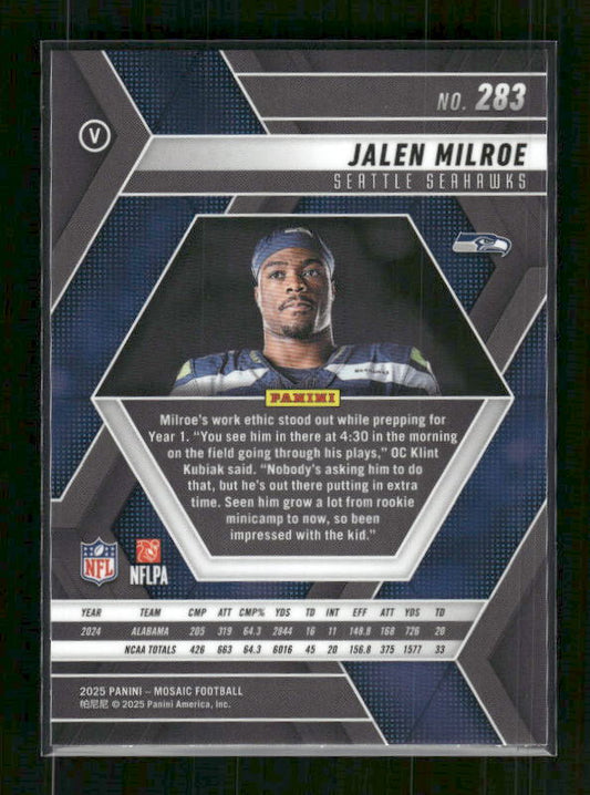 Jalen Milroe - 2025 Mosaic Football - Rookie Variation