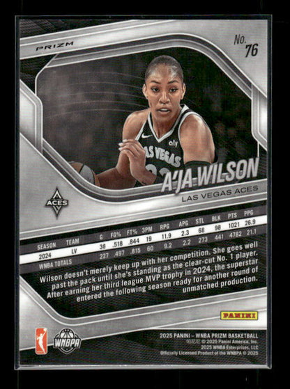 A'ja Wilson - 2025 Prizm WNBA - Ice Prizm
