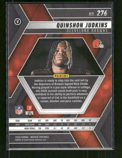 Quinshon Judkins - 2025 Mosaic Football - Rookie Variation