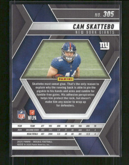Cam Skattebo - 2025 Mosaic Football - Rookie