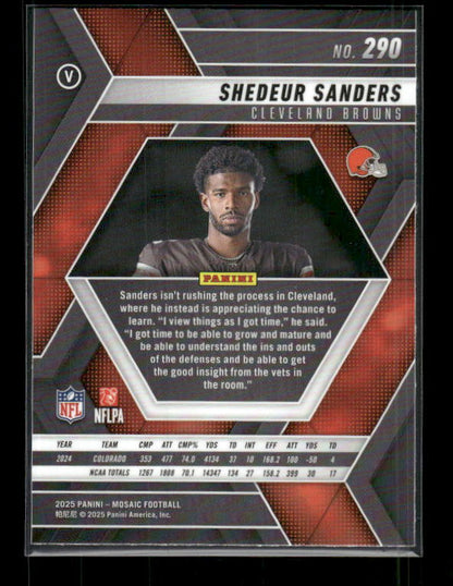 Shedeur Sanders - 2025 Mosaic Football - Rookie Variation