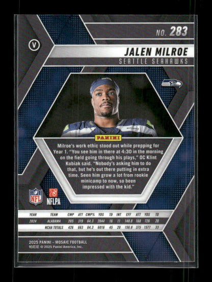 Jalen Milroe - 2025 Mosaic Football - Rookie Variation