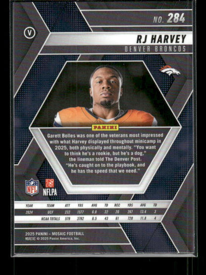 RJ Harvey - 2025 Mosaic Football - Rookie Variation