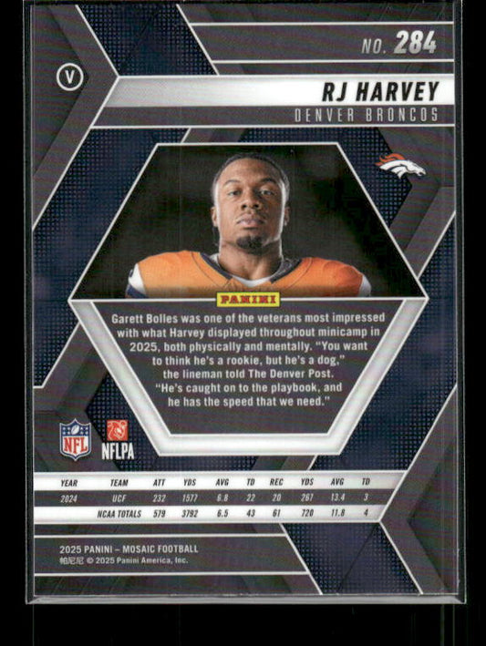 RJ Harvey - 2025 Mosaic Football - Rookie Variation