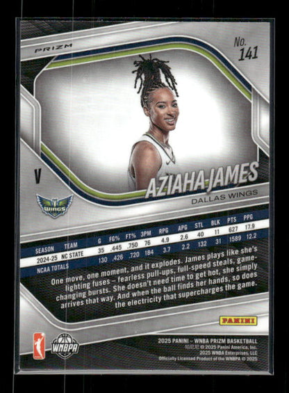 Aziaha James - 2025 Prizm WNBA - WNBA Logo Prizm - Rookie Variation