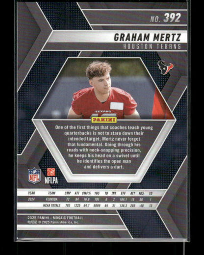 Graham Mertz - 2025 Mosaic Football - Rookie