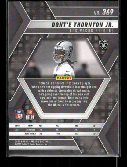 Dont'e Thornton Jr. - 2025 Mosaic Football - Rookie