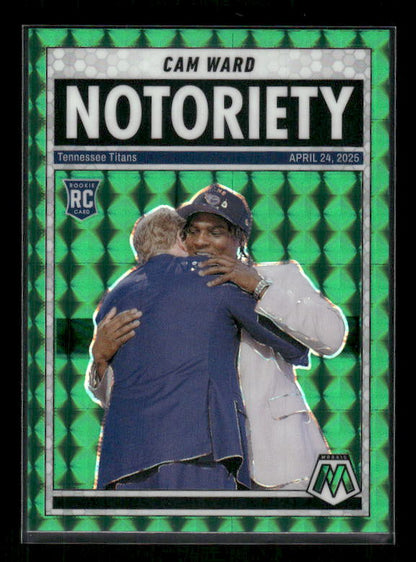 Cam Ward - 2025 Mosaic Football - Green Mosaic Notoriety - Rookie