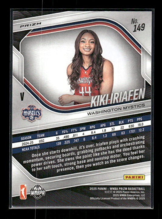 Kiki Iriafen - 2025 Prizm WNBA - Blue Velocity - Rookie